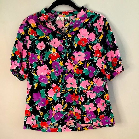 Lady Manhattan Tops - Vintage Lady Manhattan Floral Blouse